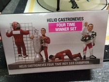 Helio Castroneves Indianapolis 500 Indy Car Four Time Winner Figurine Set NIB