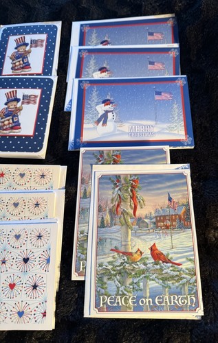 Unused Patriotic Greeting Cards with envelopes-Lot of 20 #3300 - Picture 4 of 4