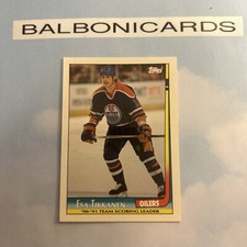 1991-92 Topps Team Scoring Leaders Esa Tikkanen Edmonton Oilers #6 NM+