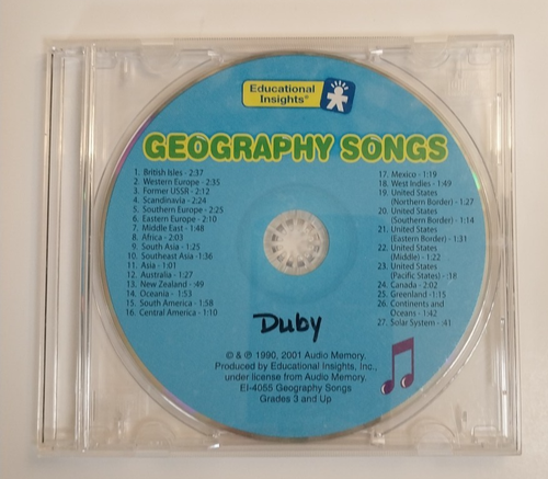 Geographie Lieder CD & Buch Kontinente Länder USA Welt Hausunterricht Gedächtnis Fähigkeiten - Bild 10 von 13