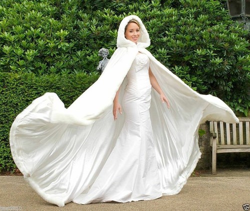 long white hooded cape