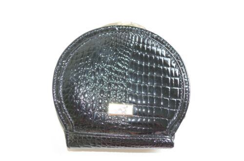JACKYCELINE J&C WOMENS WALLET PURSE GENUINE LEATHER SMALL BLACK MADE IN ITALY 42