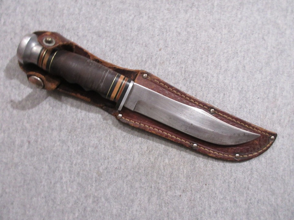 vintage Boker USA fixed blade knife and Boker sheath eBay