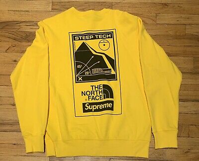 Supreme The North Face Steep Tech Crewneck Yellow Medium Supreme The North Face Steep Tech Crewneck Yellow Medium