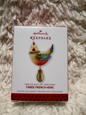 Hallmark Keepsake 2013 Three French Hens Twelve Days Of Christmas Ornament