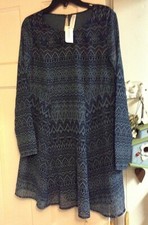 NEW AEROPOSTALE BLUE CHIFFON SWING Dress Size XS XSMALL Junior's Women's NWT $59