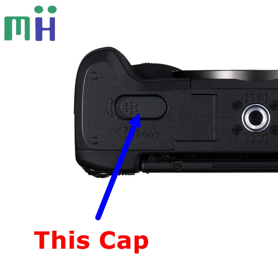 Cubierta inferior de goma en la puerta de la batería para Canon EOS M2 M3 M5 M10 Foto 2 de 2