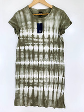 GAP Women's Dress Small Green White Tye Dye Short Sleeve Sheath NWT