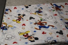 Disney  s Mickey Donald Goofy Toddler Bed Sheet Crown Crafts Baby Crib Fabric