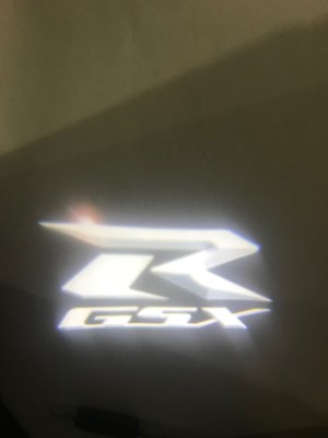 Proyector LED Azul Con Logo GSXR Para Suelo, Luz De Cortesía Para Moto Suzuki