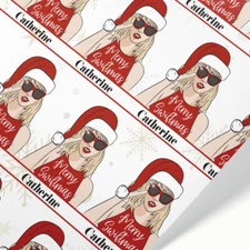 Taylor Swift Merry Swiftmas Personalised Wrapping Paper