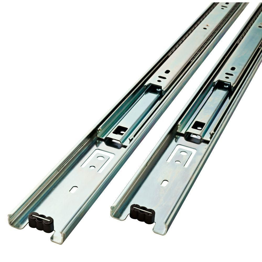 (5 Pack) 100 Pound Drawer Slide - 22 inch - Quantum Full Extension (D806C22-ZP-C