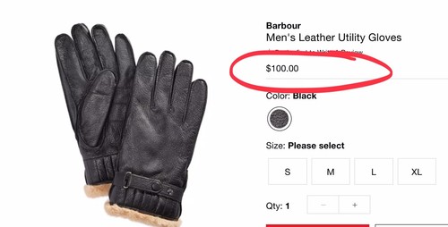 barbour mens gloves