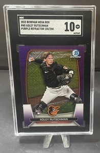 2023 Bowman Mega Box Adley Rutschman RC #40 Rookie Purple Refractor /250 SGC 10