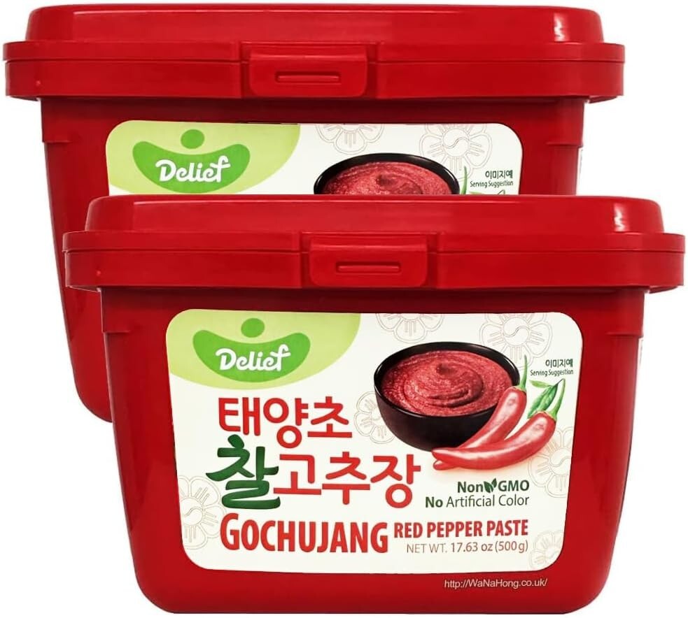 Pasta de chile pimienta picante coreana SAJO Delief HALAL Gochujang 500 g (paquete de 2)