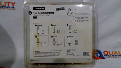 Colombian Router Bit New Columbian by Wilton 33006 6 Pc Router Bit Set 1/4