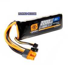 Spektrum SPMX22002SLFRX 6.6V 2200mAh 2S 15C Smart LiFe Receiver Battery IC3 HH