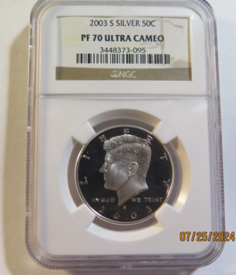 Kennedy Half Dollar 2003-S SILVER NGC PF 70 Ultra CAMEO | eBay