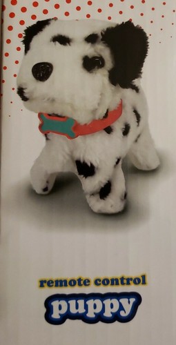 Play Right Remote Control Puppy White & Black Spots Realistic Barks & Moves NEW - Picture 5 of 5