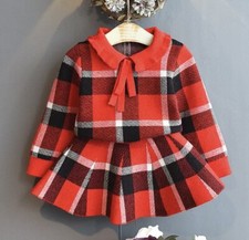 Ivy Check plaid Skirt set Girls Outfit Clothes Kids Children Fashion Toddler Her