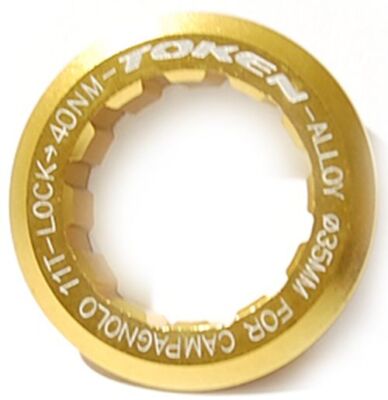 Token Kassetten Abschlußring für Campagnolo 11 Zähne golden
