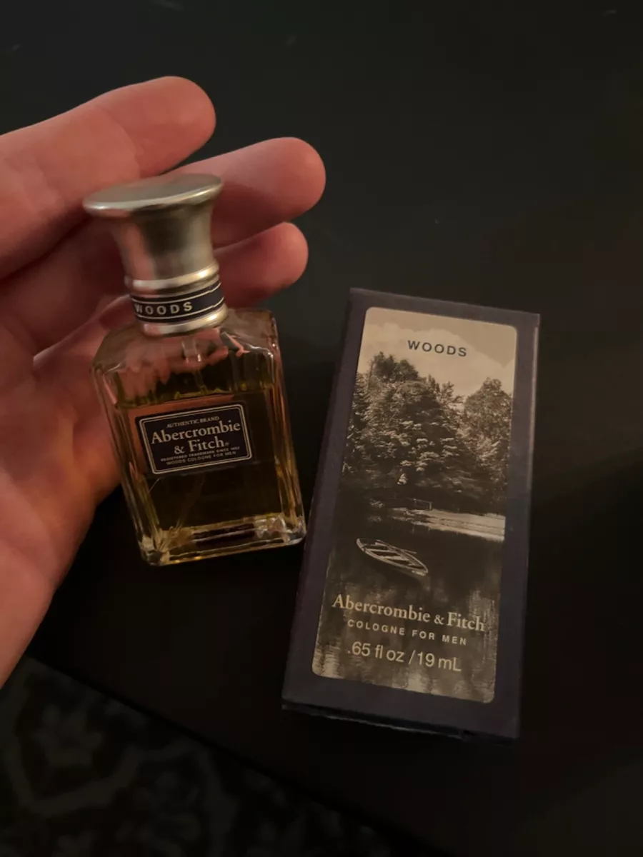 Abercrombie Fitch Woods Cologne Spray 19 ML .65 Oz With Box 80 full