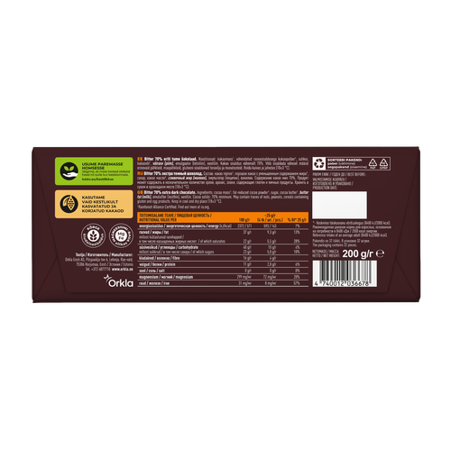 ESTONIA - KALEV Milk dark white chocolate BAR - LOT of 3 bars x 200g/ 7.05 oz - Picture 14 of 22