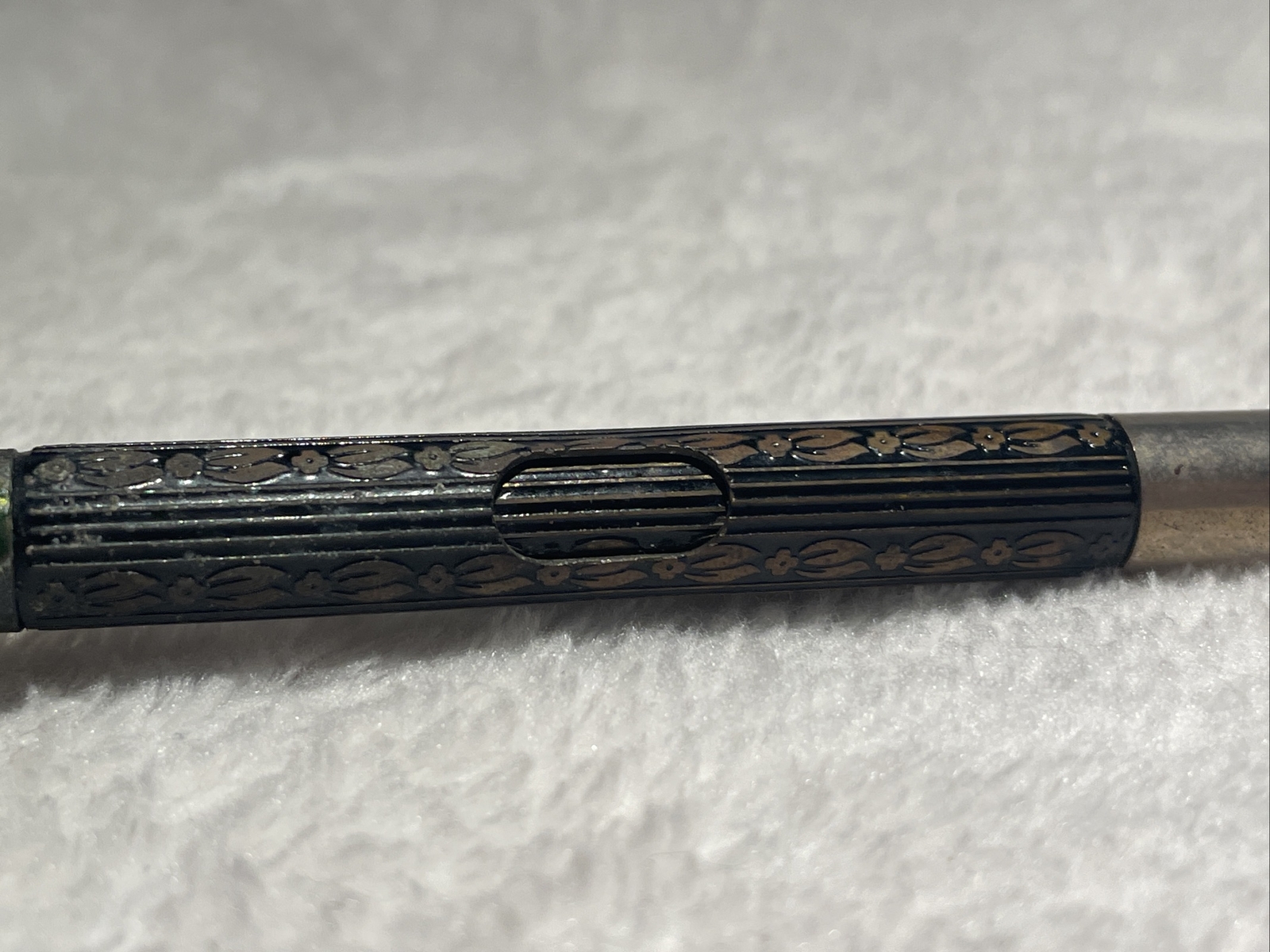 Vtg  Peninsular Steel Co Michigan  Black  Mechanical Pencil Paper Inside 1940s