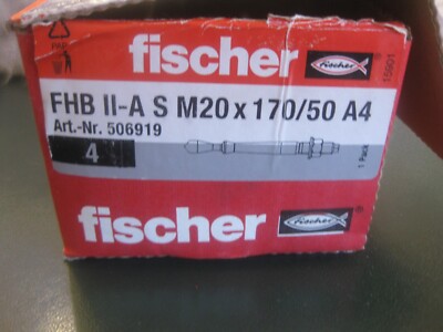 Fischer 506919 Highbond-Anker FHB II-A S M 20x170/50 Edelstahl A4 VPE 4 Stück