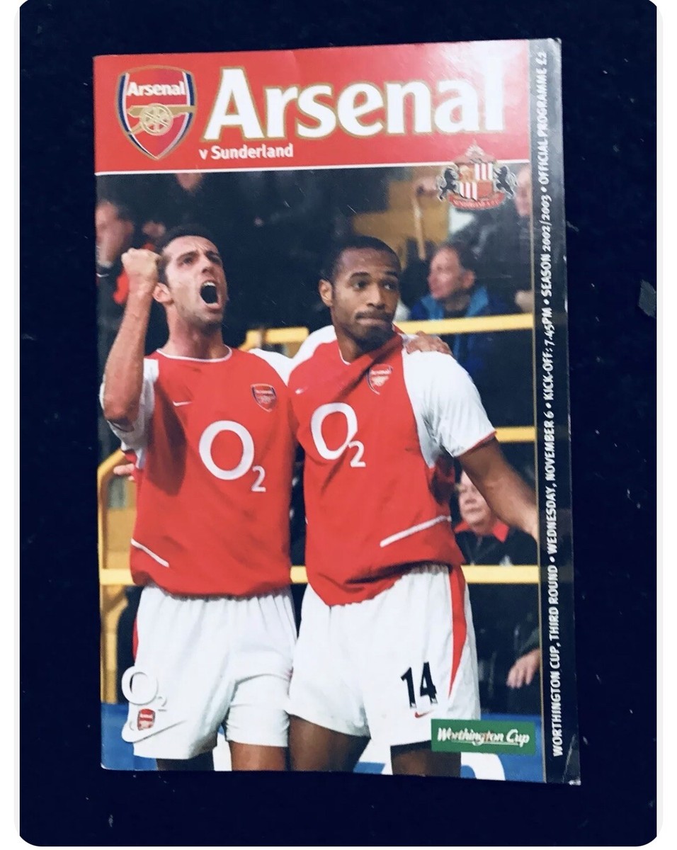 Poster Arsenal 2002-2003 - Highbury, Edu, Brésil - 29x45cm - Très Bon état