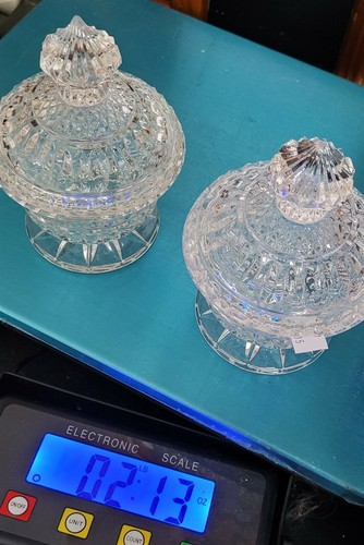 ThriftCHI ~ Crystal Lidded Nut or Candy Dishes (2) - Picture 9 of 9