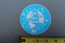 Earth 70 Water Surf Paddle Swim Blue White Aloha V59A Vintage Surfing STICKER