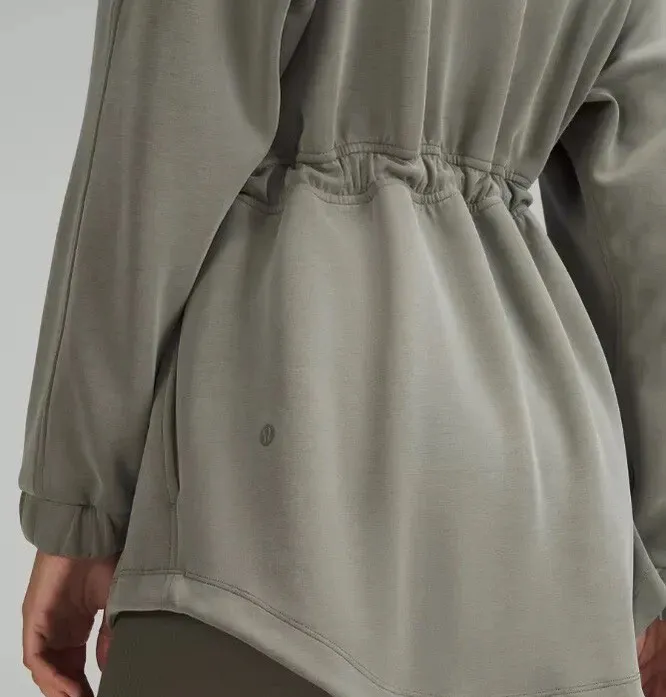 NWT Lululemon Cinch-Waist Softstreme Jacket Grey Sage Size : 10 | eBay