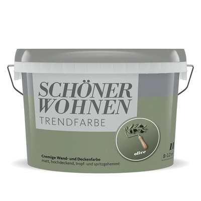 Schöner Wohnen Trendfarbe Wandfarbe Matt alle Farbtöne 1,0 Ltr. Innenfarbe 