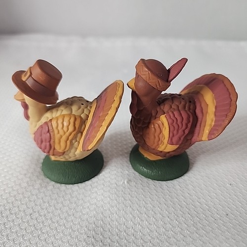 Vintage Avon Truthahn zwei Salz & Pfefferstreuer Kunststoff Erntedank Dekor Neu - Bild 4 von 8