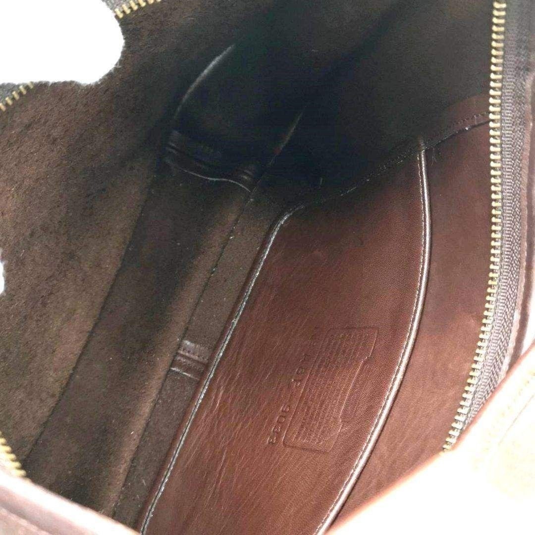 COACH Ergo Women's One-Shoulder Bag genuine Leather Brown hand-carved Authentic thumbnail 7