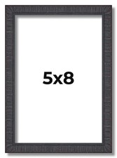 5x8 Frame Brown Picture Frame Complete Modern Photo Frame UV Acrylic, Acid Free