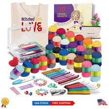 All-Inclusive Crochet Starter Kit with 25 Yarn Colors - Perfect for All Ages