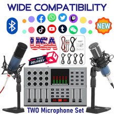 Complete Home Studio Recording Kit Mixer Condenser Microphone for Music Podcast