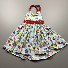 VTG Handmade Winnie The Pooh Dress Baby Infant 12M AOP Disney 90s Eeyore Piglet