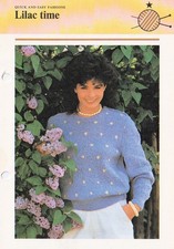 Knitting Patterns. Quick & Easy To Knit. Lady's Lilac Time Sweater . Not Copy