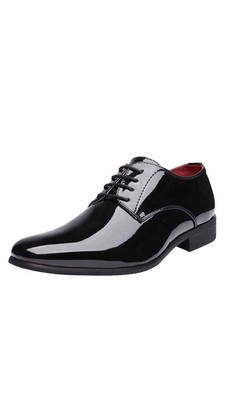 Men's Formal Oxford Dress Loafer Shoes Faux Patent Leather Tuxedo Dress Shoes