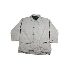 Eddie Bauer Vintage Men's Size XL Toggle Button Zipper Beige Coat