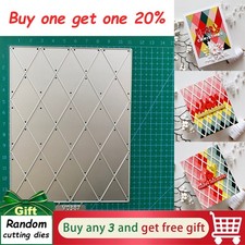 Argyle Background Layer Cutting Dies Scrapbooking Embossing Paper Stencils Craft