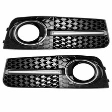 2X Für Audi A4 B8 09-12 Kühlergrill Waben Grill Nebelscheinwerfer Blenden Gitter