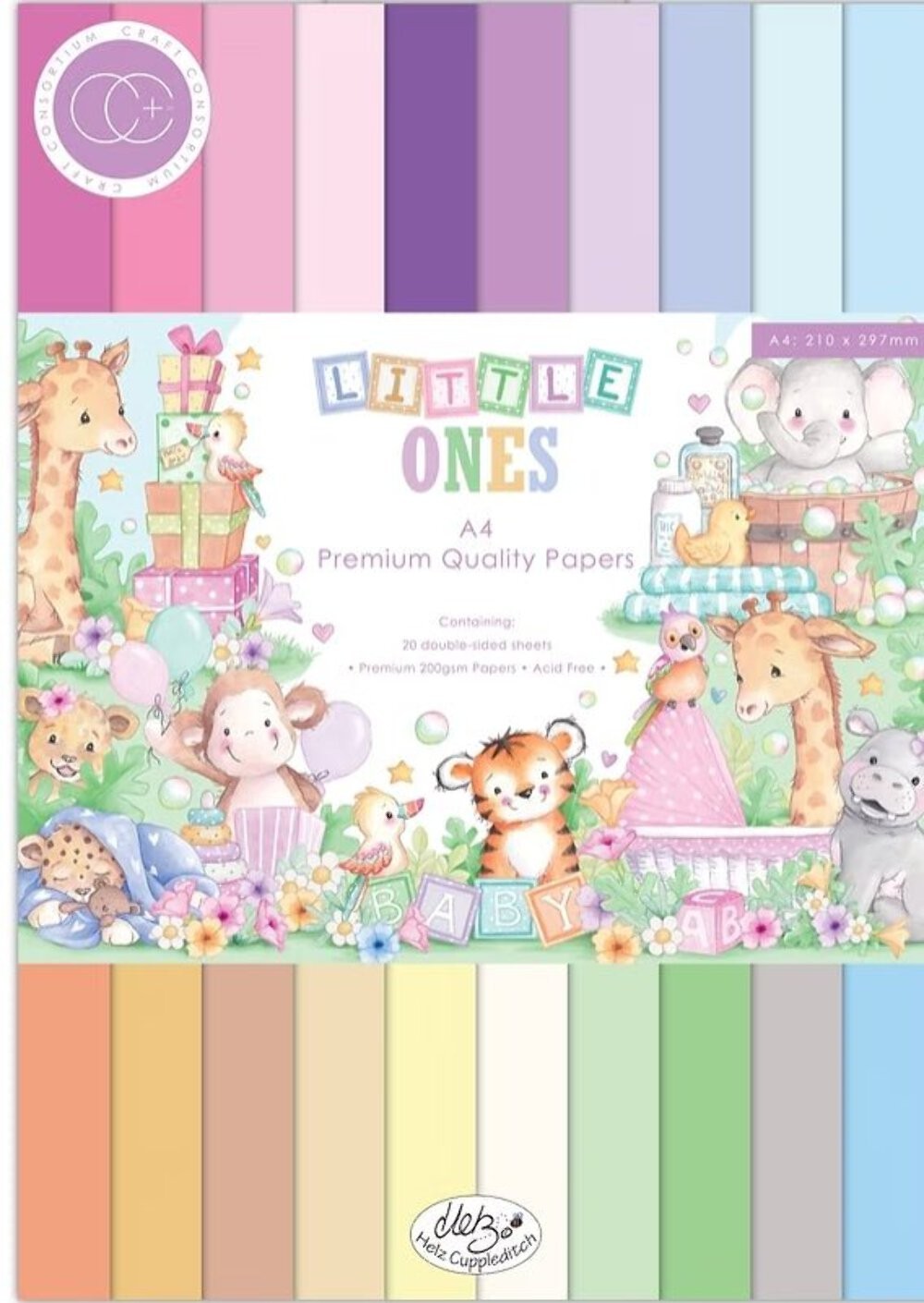 Little Ones A4 Premium Cardstock Paper Pad by Craft Consortium