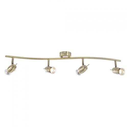 Litecraft Frank Spotlight Bar Adjustable Indoor Ceiling 4 Light - Antique Brass