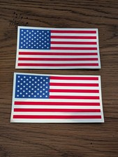2x USA American Flag Sticker Decal