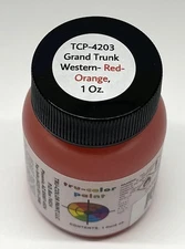 Tru-Color Paint TCP-4203 GTW Grand Trunk Western Red-Orange 1oz Bottle