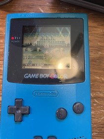 Nintendo Game Boy Color Teal Console W 2 Games Super Mario Land 2 & Terminator 2